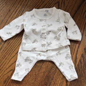 Petit Bateau Newborn/1 month Baby Outfit Set